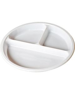 Round 3 Compartments Hips Plastic Plate 50 X  Tray 