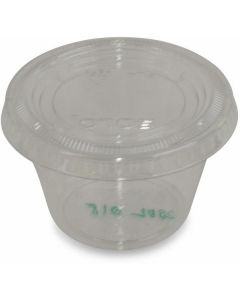 Clear Souffle Portion Cup with Lid 2500 X  Plastic Cup 