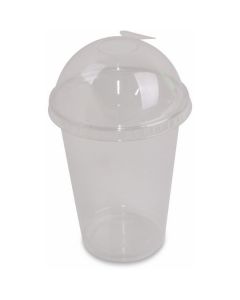 Clear Plastic Cup with Lid PET 1000 X  Piece 