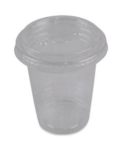 Clear Plastic Cup with Flat Lid 1000 X  Piece 