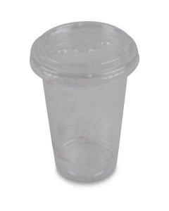 Clear Plastic Cup with Flat Lid 1000 X  Piece 