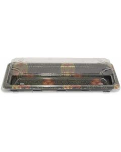 Sushi Container with Printed Base and Clear Lid 500 X  Piece 