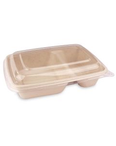 Biodegradable Rectangular Container 2 compartments 300 X  Piece 