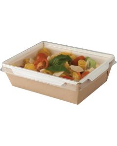 Medium Fuzione Kraft Tray with Lid 500 X  Piece 