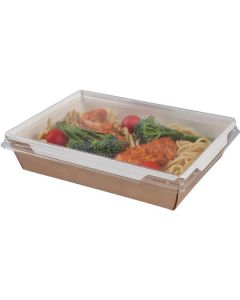 Large Fuzione Kraft Tray with Lid 500 X  Piece 