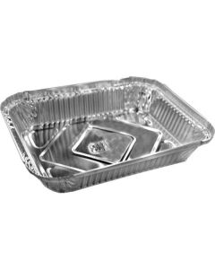 Rectangular Aluminium Foil Containers With Lid 400 X  Piece 