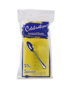 Plastic Spoon HD Trans. Yellow 1000 X  Piece 