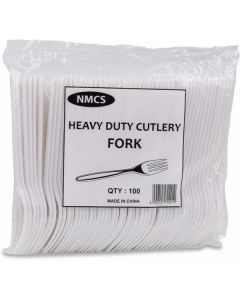 Plastic Fork HD - White 1000 X  Piece 