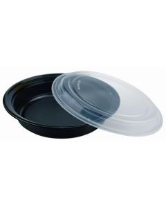 Round Black Microwave Container with Lid 150 X  Piece 