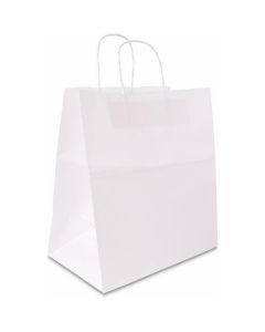 White Paper Bag with Handle - Medium 250 X  Piece 