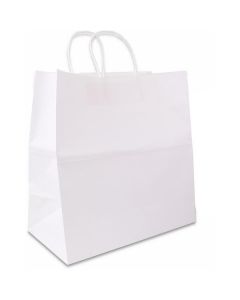 White Paper Bag with Handle - Large 250 X  Piece 