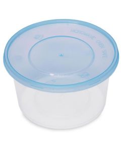 Round Blue Microwave Container with Lid 450 X  Plastic Box 