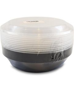 Plastic Black Round Microwave Container with Lid 150 X  Piece 