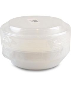 White Round Microwave Container with Lid 150 X  Piece 