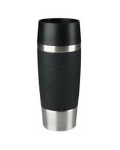 Travel Mug Stainless Steel - Black   (360 ml)