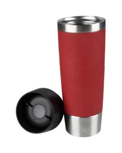 Travel Mug Stainless Steel - Red   (500 ml)