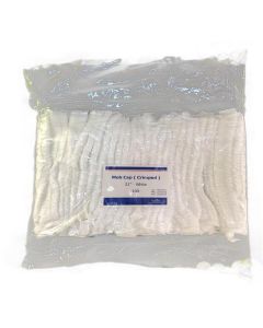 Crimped Hair Net Cotton White 10 X  Bag 