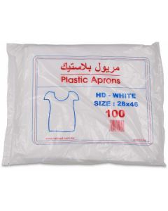 Plastic Aprons - HD White 10 X  Bag 