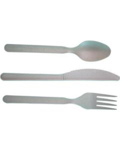 Compostable Biodegradable (CPLA) Cutlery Pack - Bamboo Fibe 500 X  Piece 