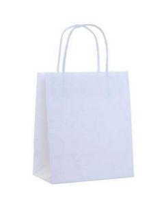 Small Paper Twist Handle Bag - White 500 X  Piece 