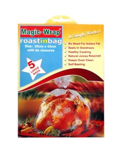 Roasting Bag with Tie Closures - Large 5 X  Bag 