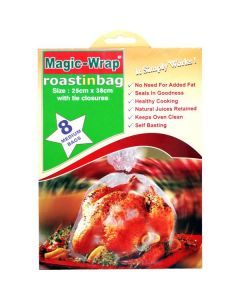 Roasting Bag with Tie Closures - Medium 8 X  Bag 