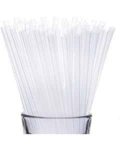 Plastic Straight Drinking Straw (06*195 mm) - Clear 5000 X  Piece 