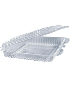 Square Clear Container with Hinged Lid 300 X  Piece 