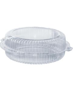 Round Clear Cake Container with Hinged Shallow Lid 200 X  Piece 