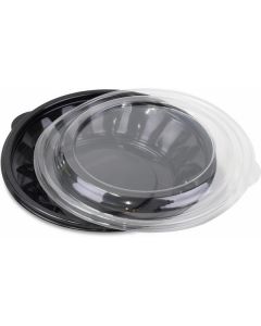 Round Black Salad Bowl with Clear Lid 150 X  Piece 