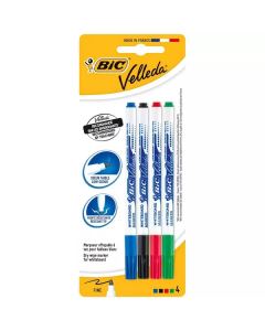 Velleda Dry-Wipe Whiteboard Markers with Fine Bullet Tip 4 X  Piece 