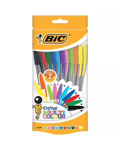 Cristal Ballpoint Pens Assorted Colors 27 X  Piece 