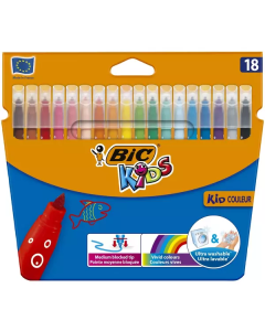 Kid Couleur Felt Tip Coloring Pens - Assorted Colors 18 X  Piece 