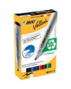 Velleda 1701Bullet Tip Whiteboard Marker - Assorted Colors 4 X  Piece 