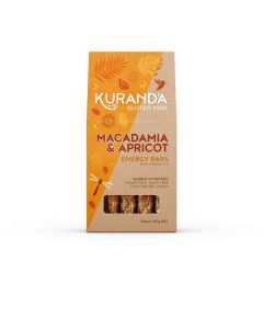 Macadamia & Apricot Energy Bars - Gluten Free 8 X  Pouch 