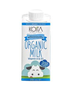 Whole Organic Cow Milk 24 X  Carton (200 ml)