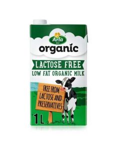 Organic Low Fat Lactose Free Milk 10 X  Tetrapack (1 liter)