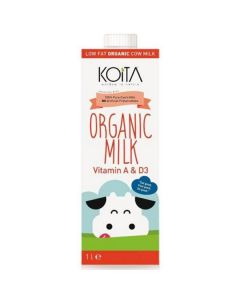 Low Fat Organic Cow Milk 12 X  Tetrapack (1 liter)