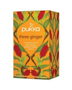 Three Ginger Herbal Tea Sachets 80 X  Tea Bag 