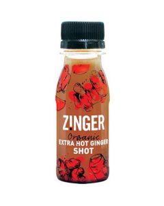 Organic Zinger Extra Hot Ginger Shot 6 X  Plastic Bottle 