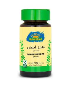 Organic White Pepper - Ground 5 X  Plastic Jar 