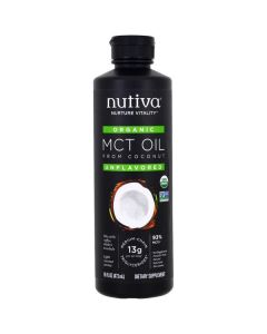 Organic MCT Coconut Oil Unflavored 6 X  Glass Bottle 