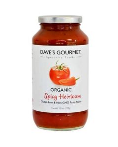 Organic Spicy Heirloom Marinara Pasta Sauce 6 X  Glass Jar 