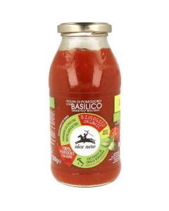 Organic Diced Pulp Tomato with Basil 12 X  Glass Jar 