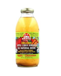 Organic Apple Cider Vinegar (Apple & Cinnamon) 12 X  Glass Bottle 