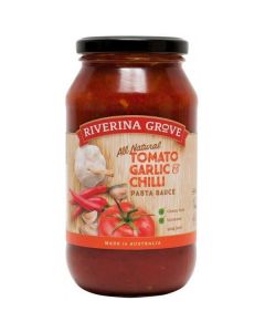 All Natural Tomato Garlic & Chili Pasta Sauce 6 X  Glass Jar 