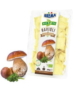 Bio Taste Ravioli with Porcini Mushrooms Fresh Organic Pasta 8 X  Pouch 