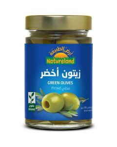 Organic Green Olives Pitted 6 X  Glass Jar 