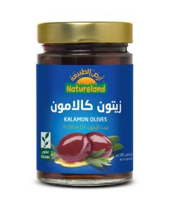 Organic Kalamon Olives In Olive Oil 6 X  Glass Jar 