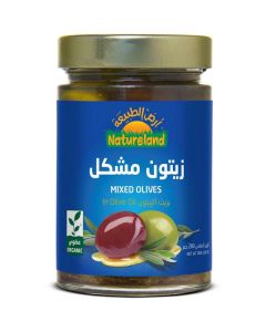 Organic Mixed Olives In Olive Oil 6 X  Glass Jar 